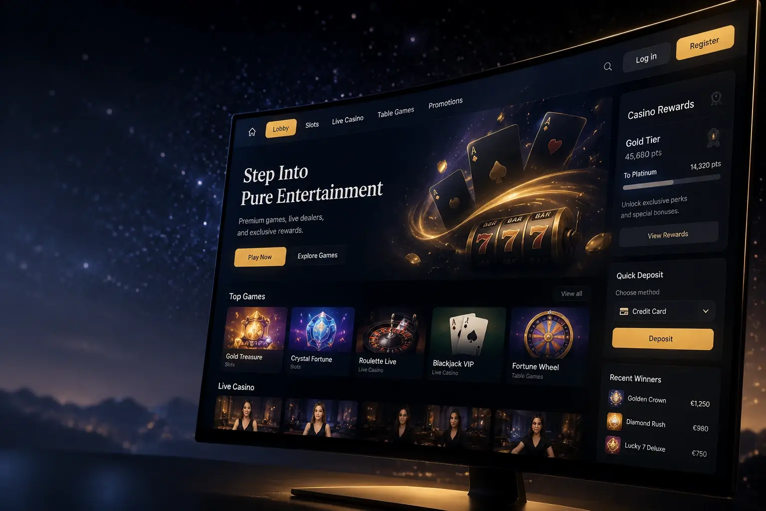 Cosmo Casino — online casino lobby